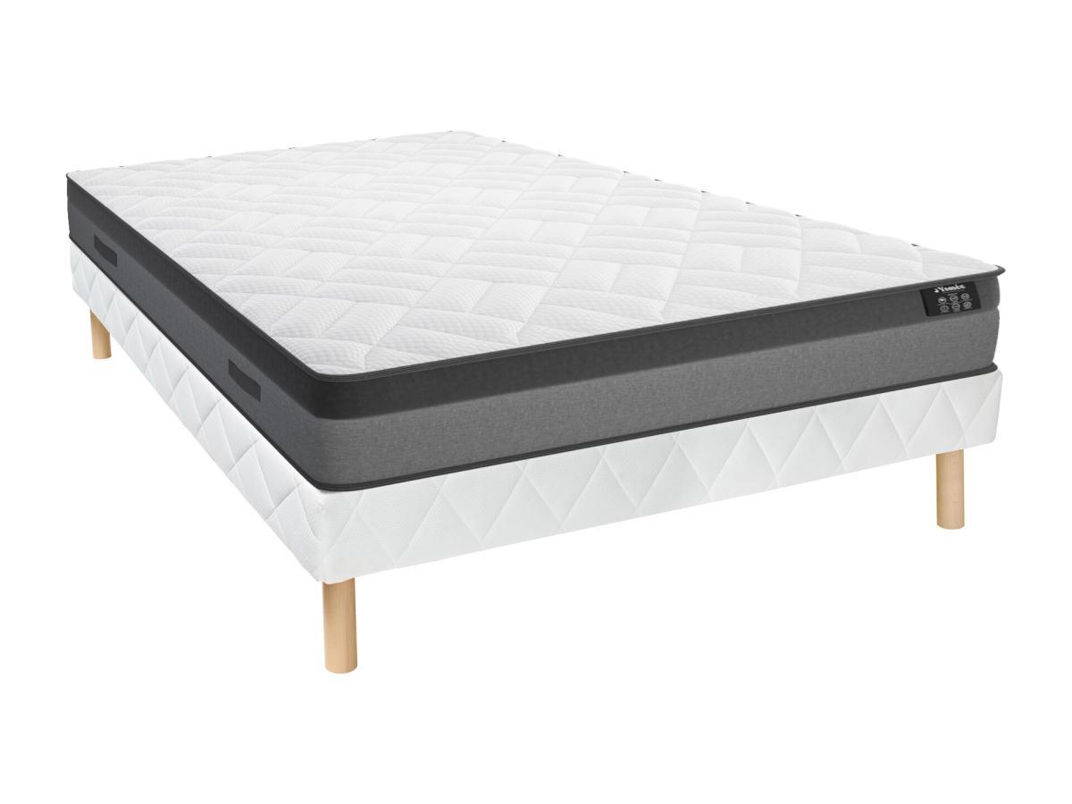 DREAMEA Ensemble Sommier Matelas ressorts ensachés mémoire de forme ILLUSION de DREAMEA  