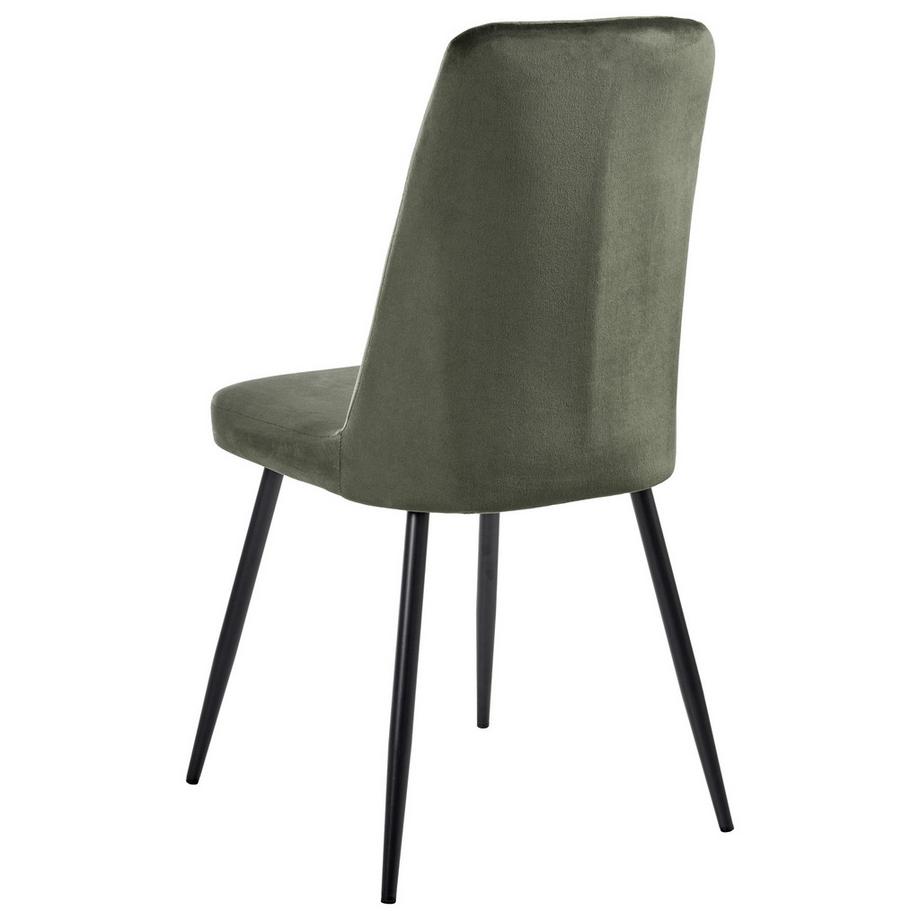Beliani Lot de 4 chaises de salle à manger en Velours  KIRBY  