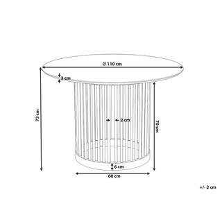 Beliani Tavolo da pranzo en Fibra a media densità (MDF) Minimalista BOYLE  