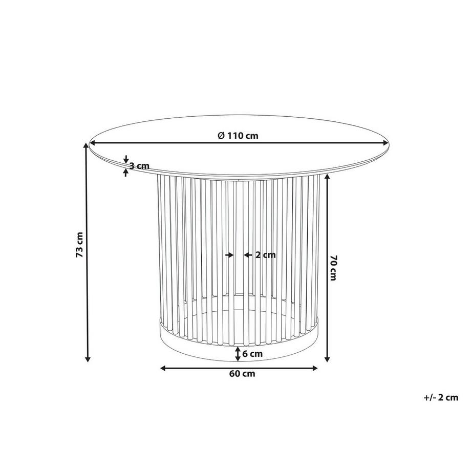 Beliani Table de repas en MDF Minimaliste BOYLE  
