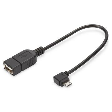 USB Adapter / Converter, OTG, micro B/M - A/F, 0.15m