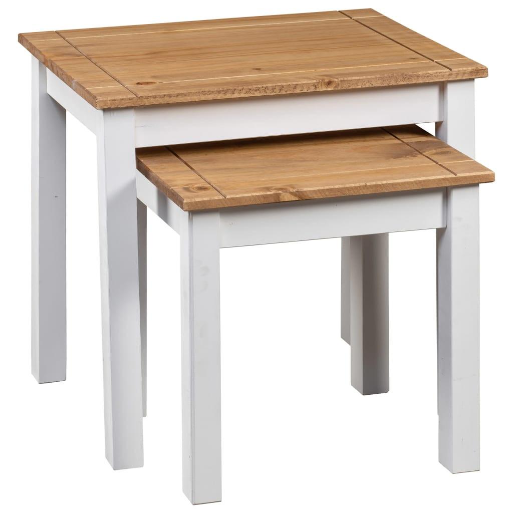 VidaXL Table gigogne bois de pin  