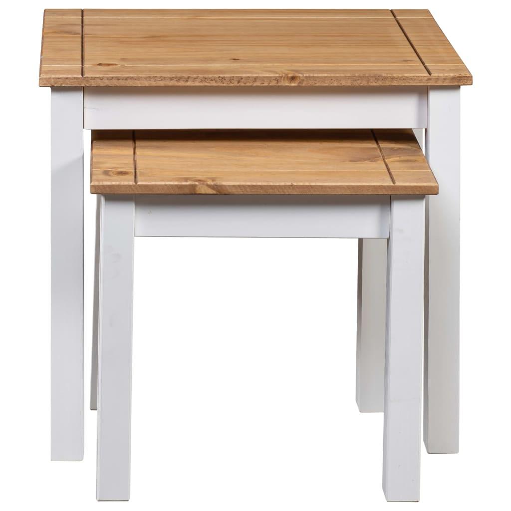 VidaXL Table gigogne bois de pin  