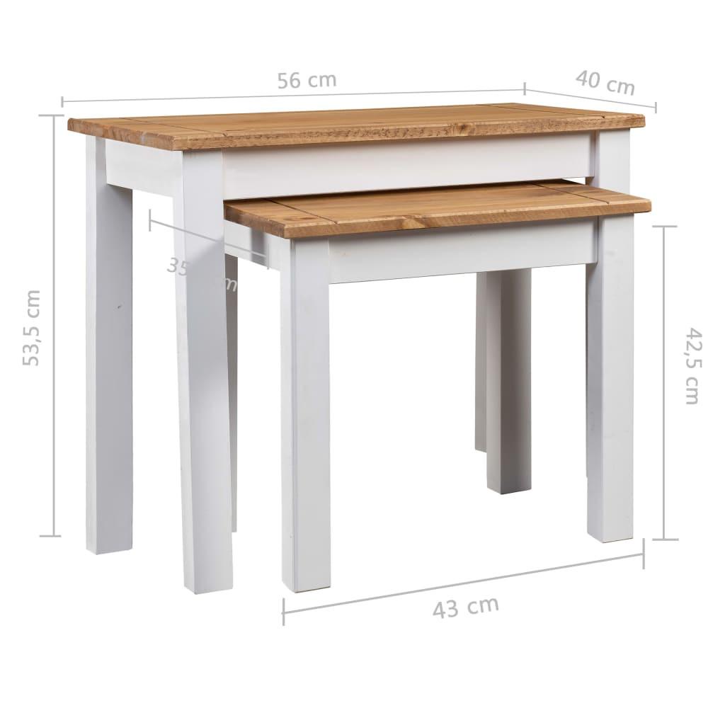 VidaXL Table gigogne bois de pin  