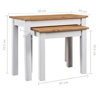 VidaXL Table gigogne bois de pin  