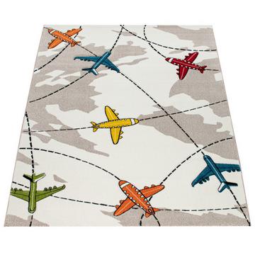 Kinder Teppich Kurzflor Kinderzimmer Flugzeuge