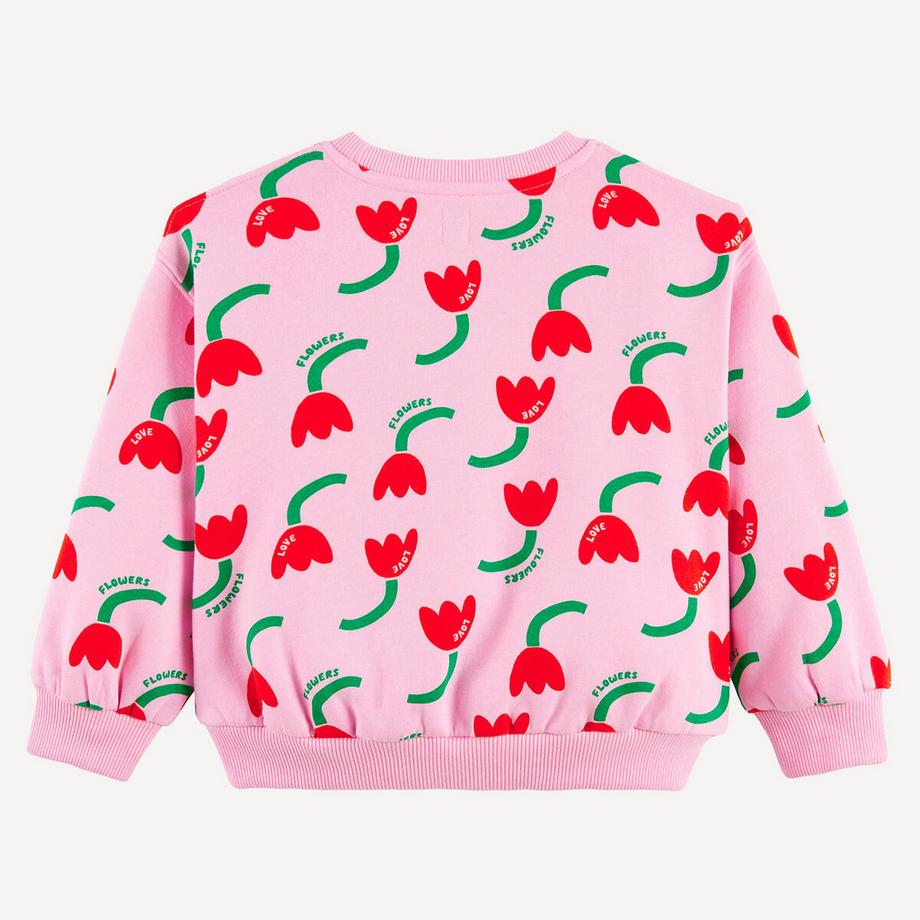 La Redoute Collections  Sweat col rond imprimé fleurs en molleton 