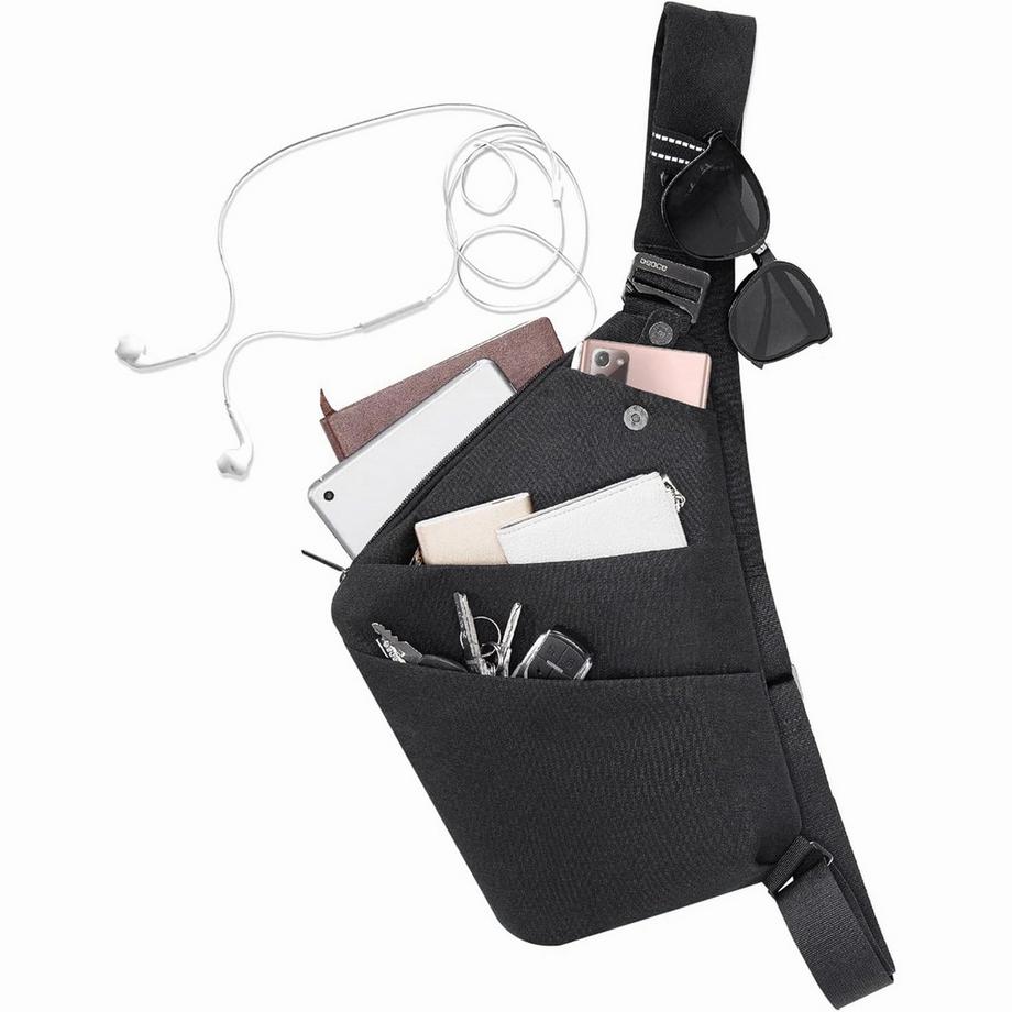 Only-bags.store Mini Sac Bandoulière Étanche Multiples Poches Antivol  