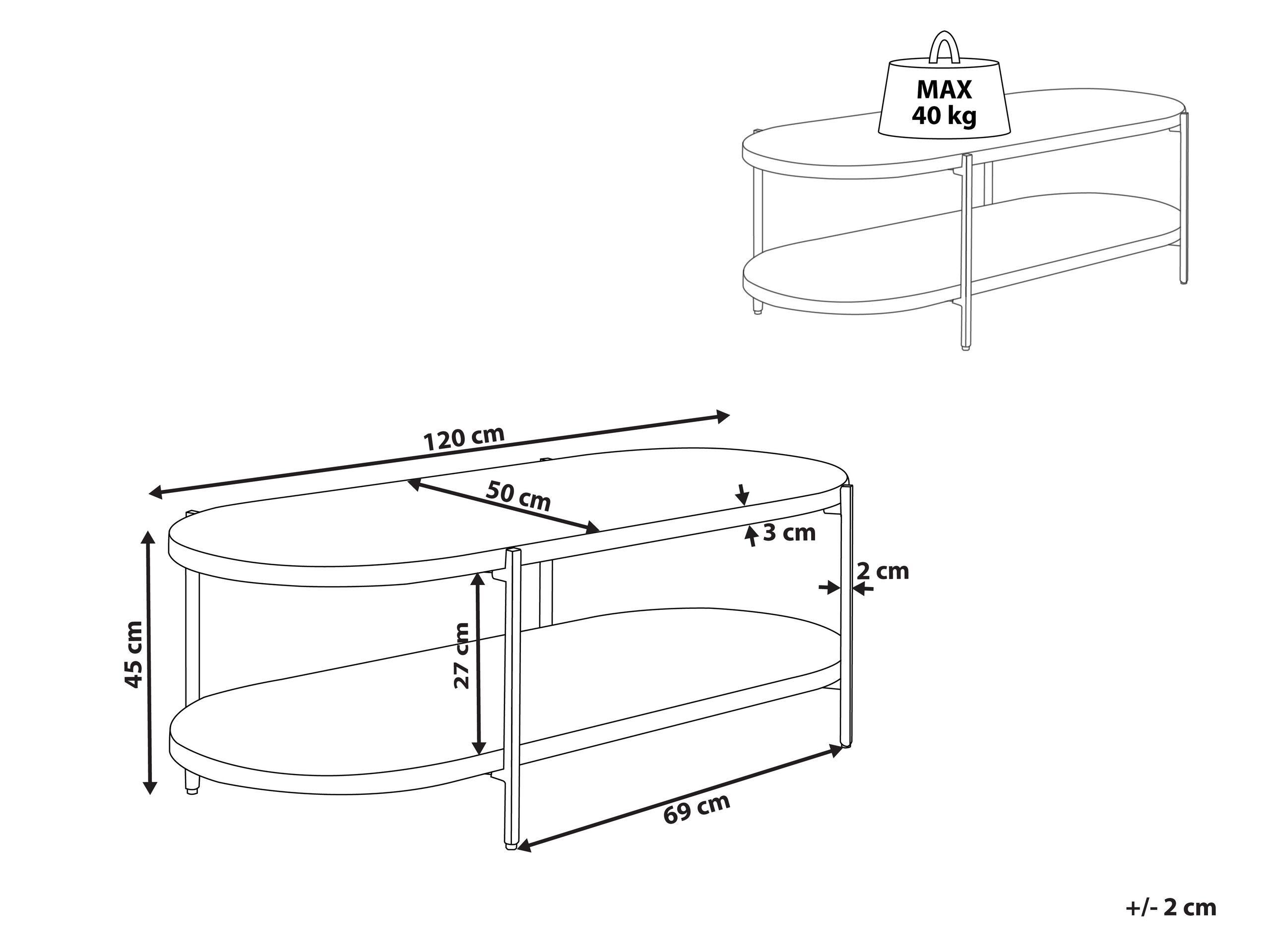 Beliani Table basse en MDF Traditionnel BALINGER  