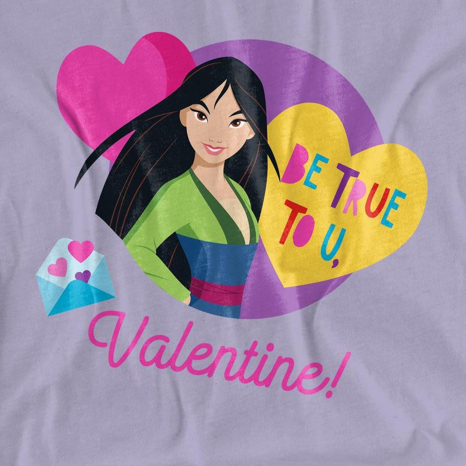 Disney PRINCESS T-ShirtValentin Motif Mulan Be True To You  