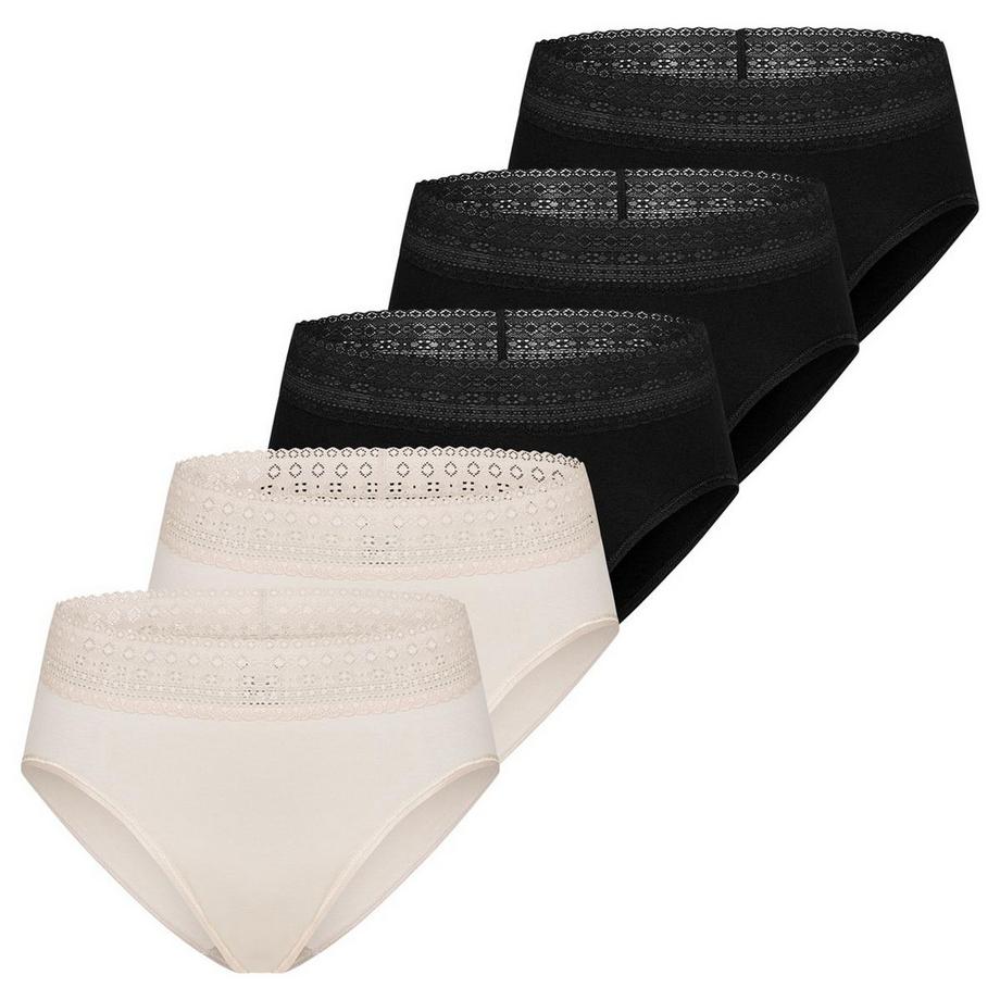 Modal Lace lot de 5  - culottes taille haute