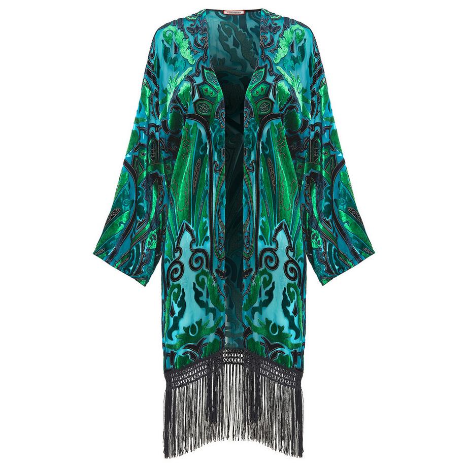 Joe Browns Kimono Devoré Floreale Lussuoso  