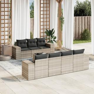 VidaXL set divano da giardino Polirattan  