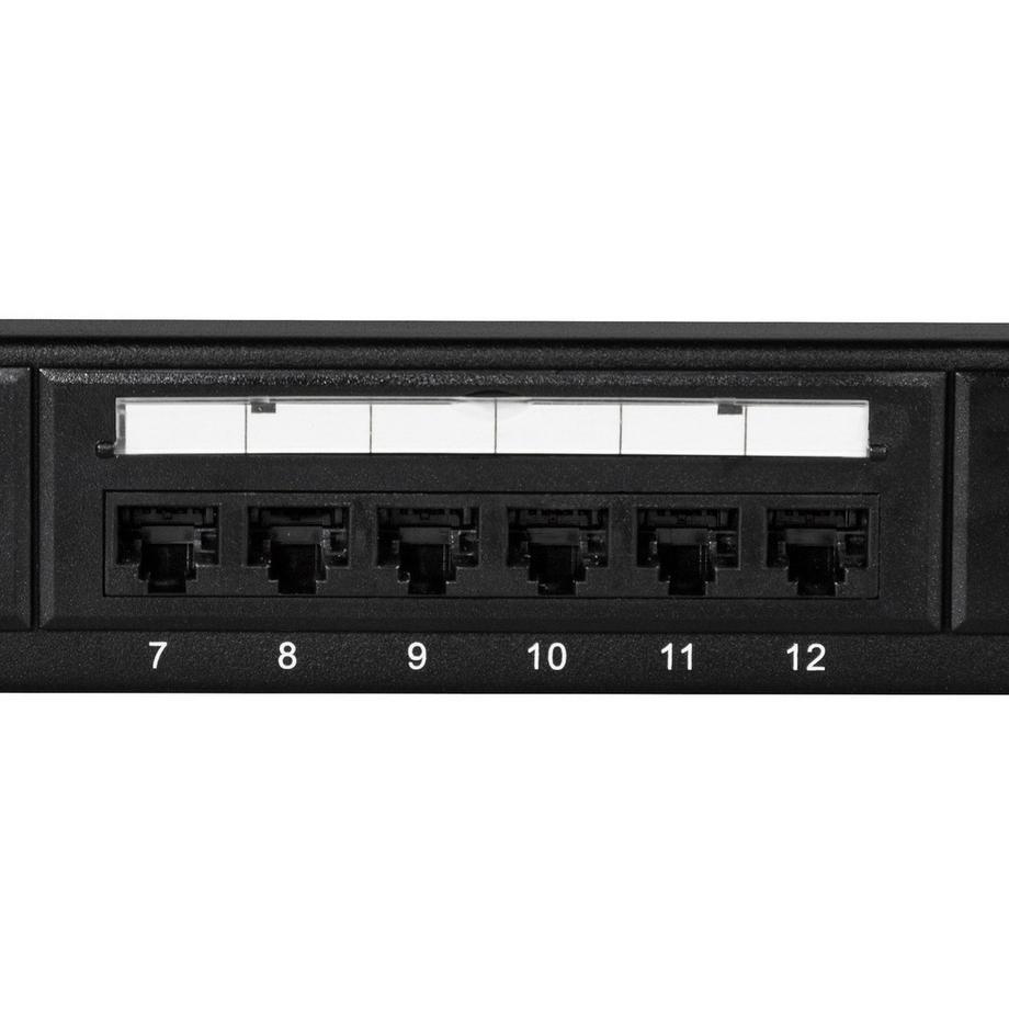 LogiLink  Patchpanel 24-Ports Cat6 für 19"-Rack U1 Schwarz 