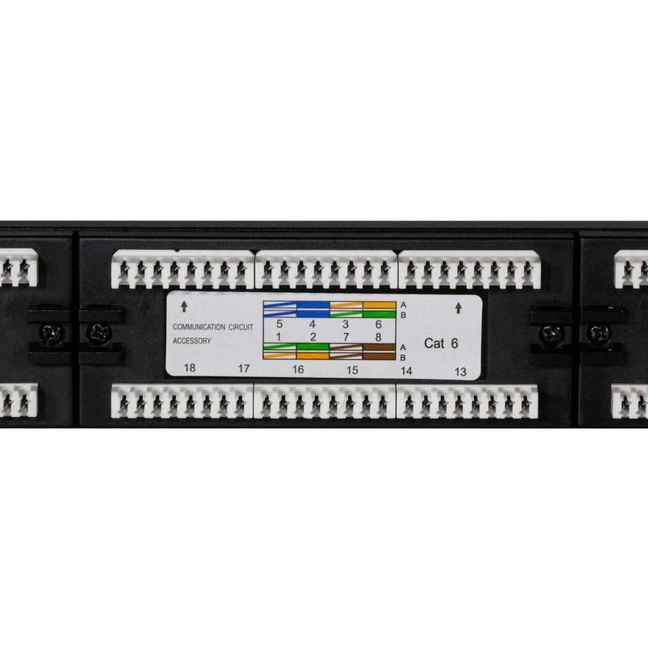 LogiLink  Patchpanel 24-Ports Cat6 für 19"-Rack U1 Schwarz 