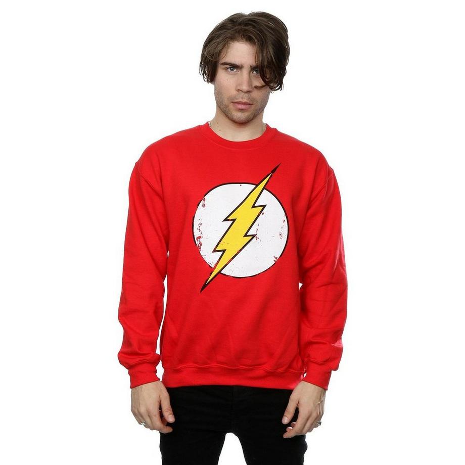 DC COMICS The Flash Distressed Logo Felpa  