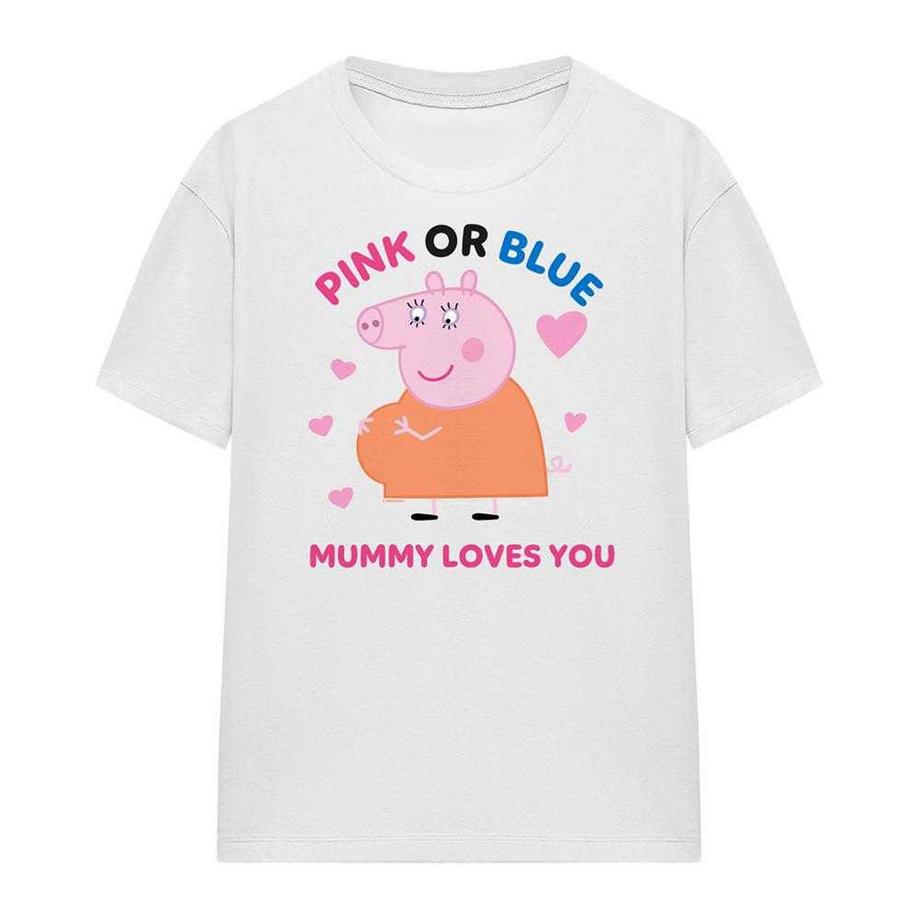 T-ShirtPink Or Blue Mummy Pig Loves You