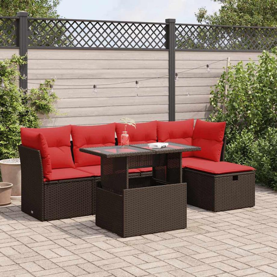 VidaXL Ensemble de canapés de jardin rotin synthétique  