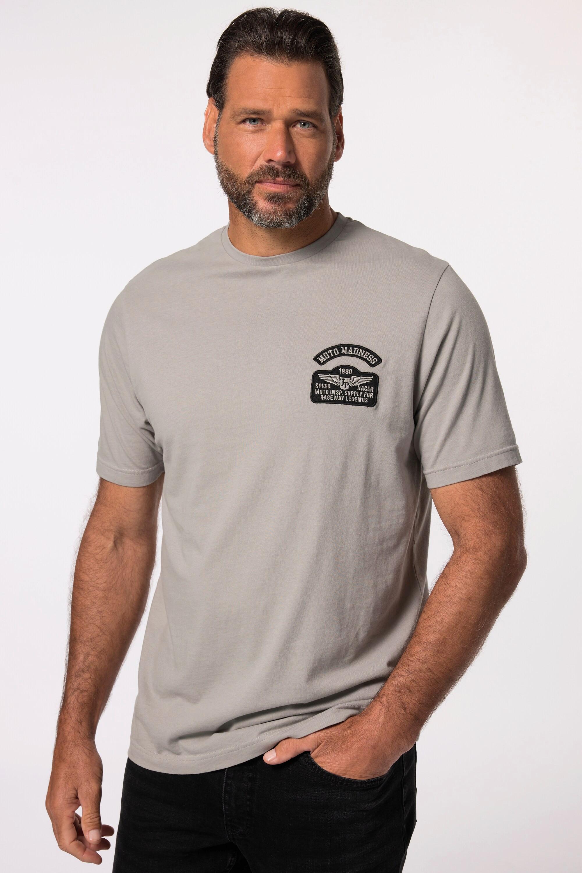 JP1880 Vintage Look Halbarm T-Shirt mit Badges und Stickerei  