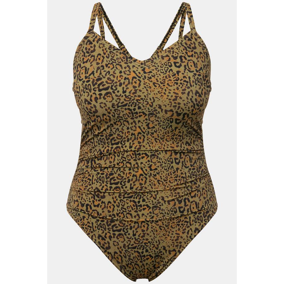 Studio Untold Badeanzug Softcups Spaghettiträger Leoprint Rücken CutOut  