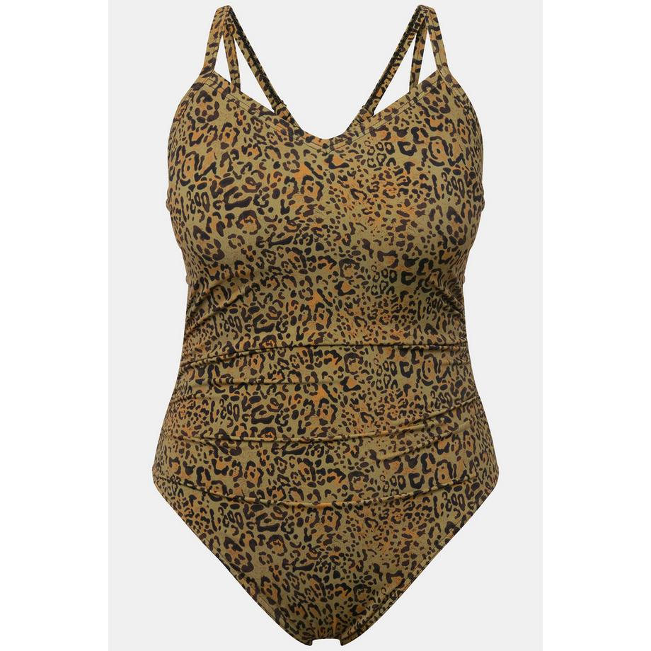 Studio Untold Badeanzug Softcups Spaghettiträger Leoprint Rücken CutOut  