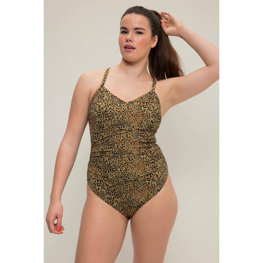 Studio Untold Badeanzug Softcups Spaghettiträger Leoprint Rücken CutOut  