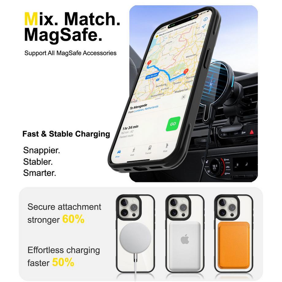 Cadorabo  Custodia per iPhone 15 PRO MAX compatibile con MagSafe cover 