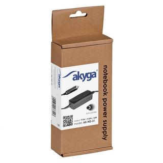 Akyga  AK-ND-31 adattatore e invertitore Auto 65 W Nero 