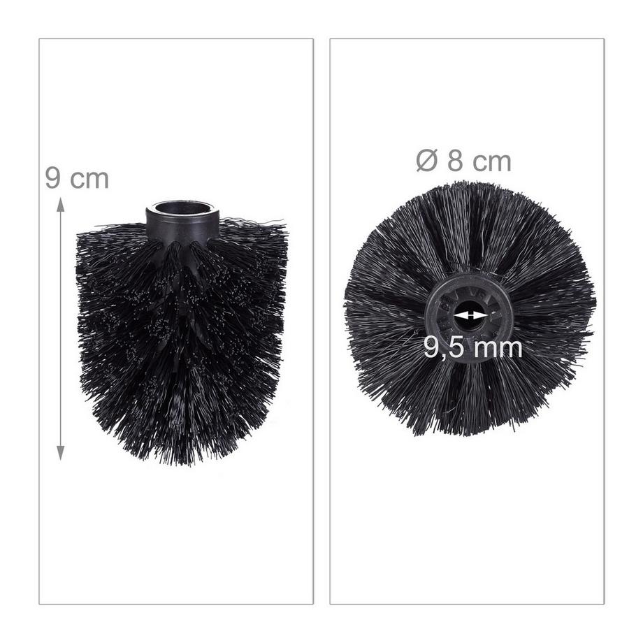 B2X  Ersatzset für WC-Bürstenkopf 9,5 mm D=8 cm 