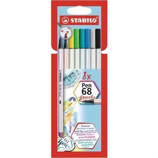 STABILO STABILO Fasermaler Pen 68 Brush 568/24-21 ass. 8 Stück  