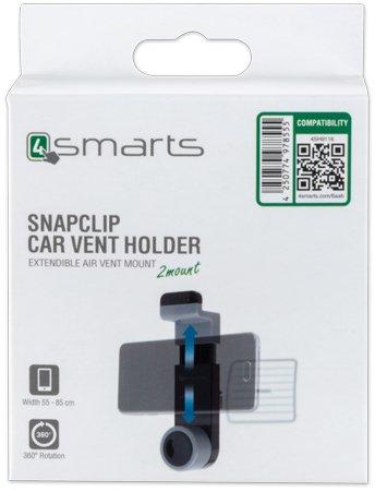 4smarts  4smarts Snapclip Supporto passivo Telefono cellulare/smartphone, Navigatore Nero 
