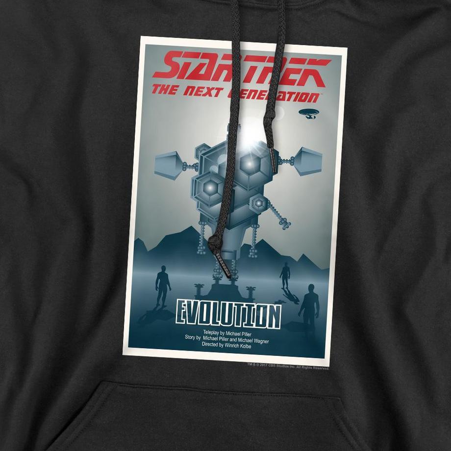 Star Trek The Next Generation Season 3 Episode 1 Felpa con Cappuccio  