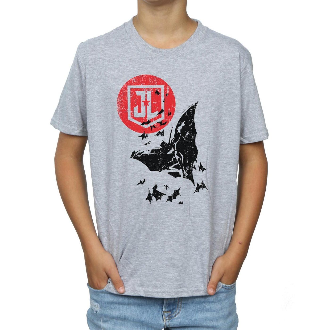 DC COMICS  Tshirt JUSTICE LEAGUE MOVIE BATMAN MOON LEAP 