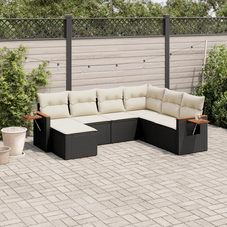 VidaXL Ensemble de canapés de jardin rotin synthétique  
