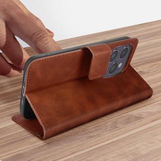 Avizar  Étui iPhone 14 Pro Portefeuille Marron 