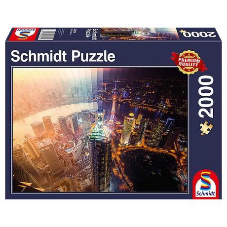 Schmidt Spiele  Schmidt puzzel Day and Night, Time slice - 2000 stukjes - 12+ 