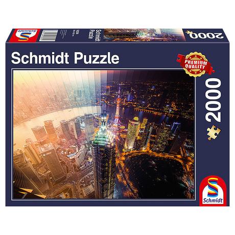Schmidt Spiele  Schmidt puzzel Day and Night, Time slice - 2000 stukjes - 12+ 