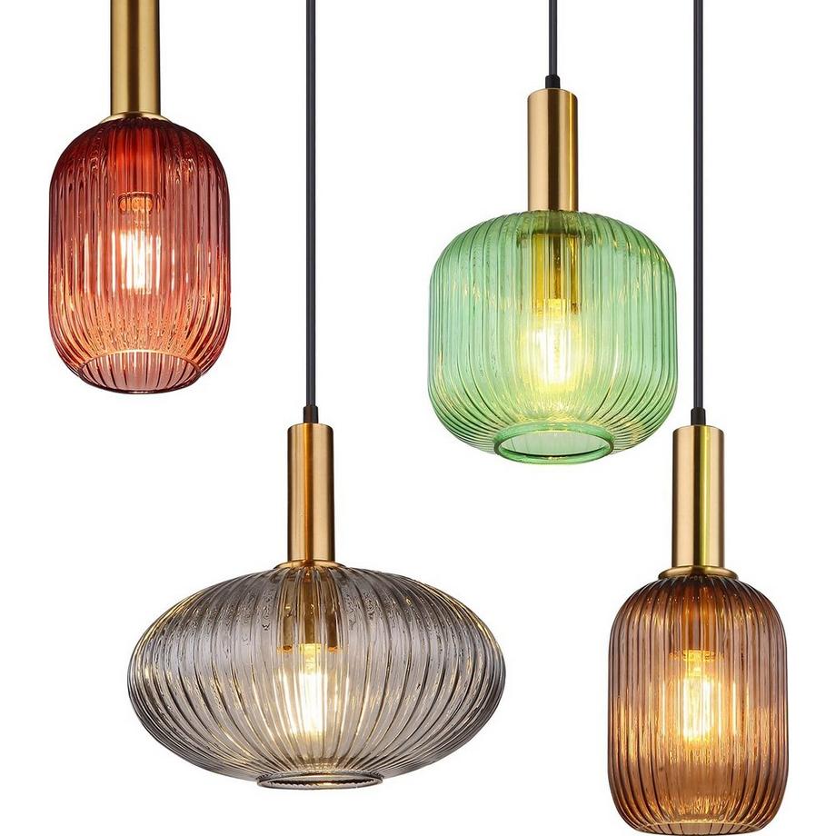 mutoni Lampe à suspension Normy métal mat 8xE27  