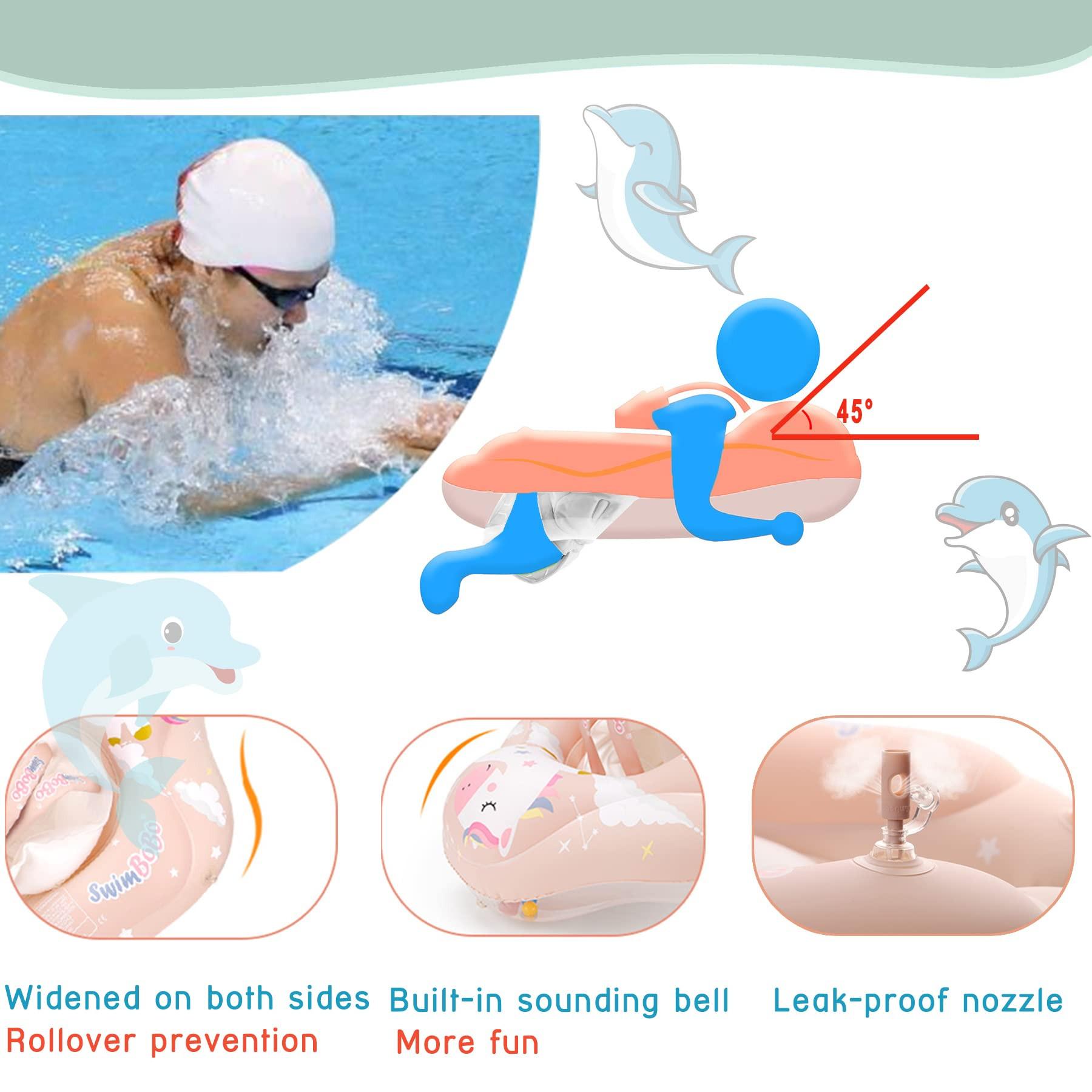 Activity-board  Baby-Schwimmring mit abnehmbarem Sonnendach, Baby-Schwimmhilfe mit Schwimmsitz, aufblasbarer Schwimmtrainer mit Anti-Kipp-Schwimmer 