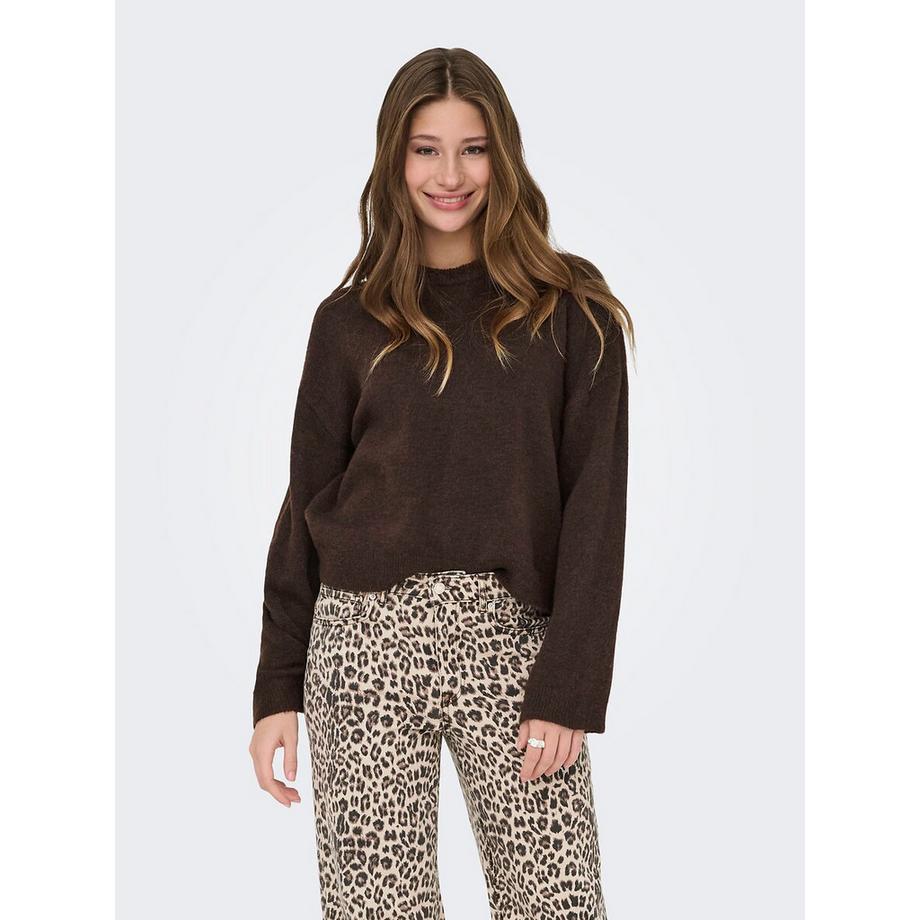 Pull col rond manches longues