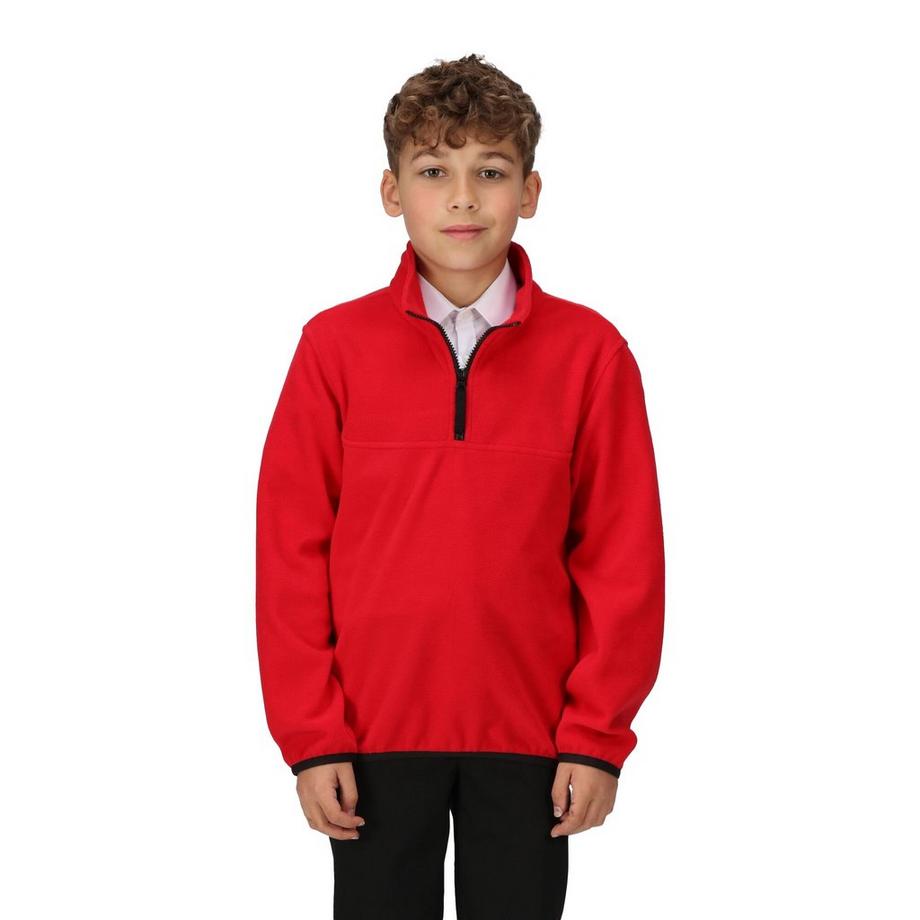 Fleecejacke mit halbem Reißverschluss