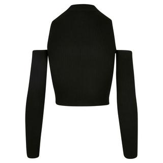 URBAN CLASSICS Maglietta a maniche lunghe a costine con spalle scoperte  