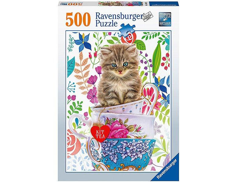 Ravensburger  Puzzle Kätzchen im Tässchen (500Teile) 
