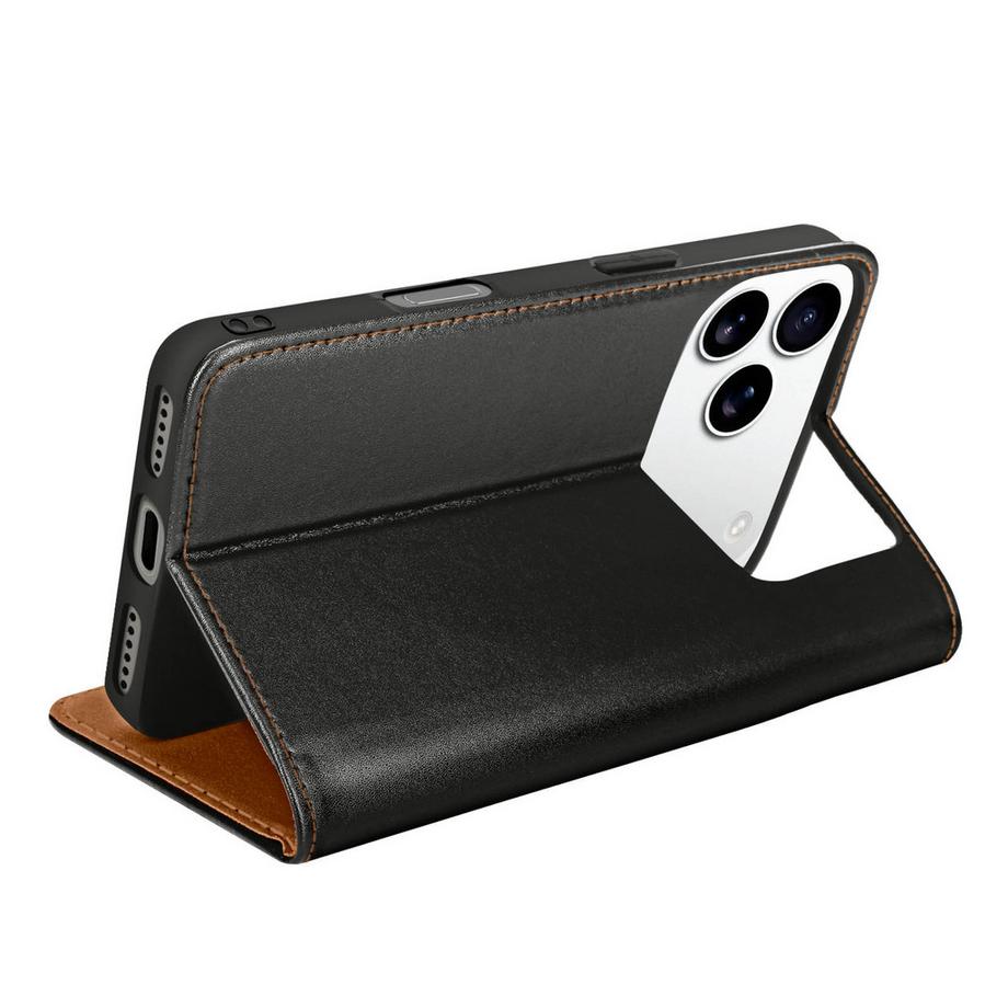 Avizar  Étui iPhone 17 Pro en Cuir avec Support 