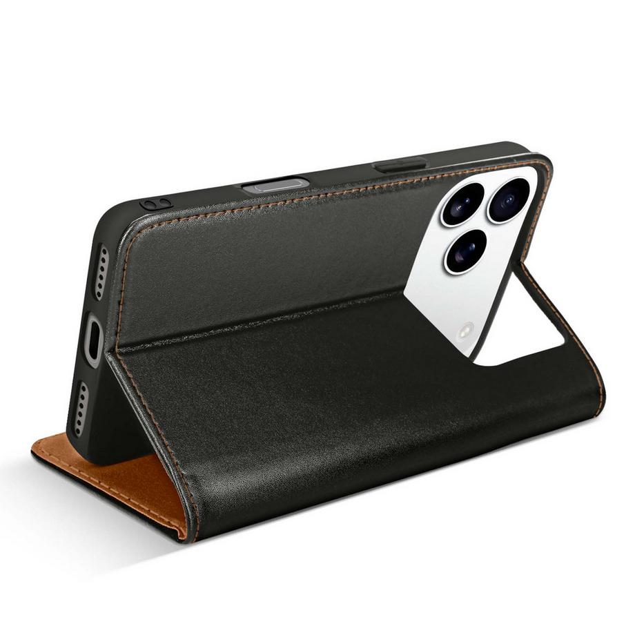 Avizar  Étui iPhone 17 Pro en Cuir avec Support 