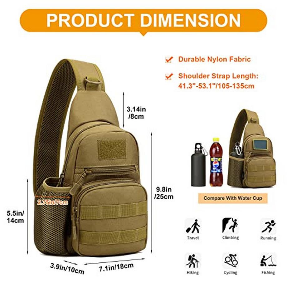 Only-bags.store Taktische Brust Sling Umhängetasche  