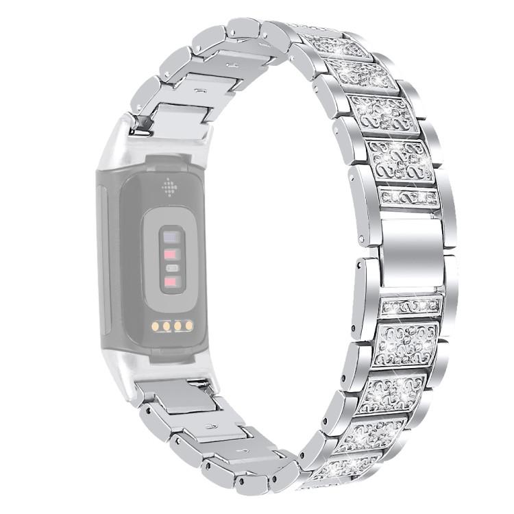 Cover-Discount  Fitbit Charge 5 - Acier Inoxydable Avec Bracelet En Strass 