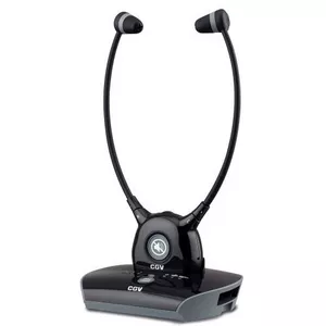 CGV Hel Dolfin Kabelloser Stereo-Stereo-TV-Kopfhörer Schwarz