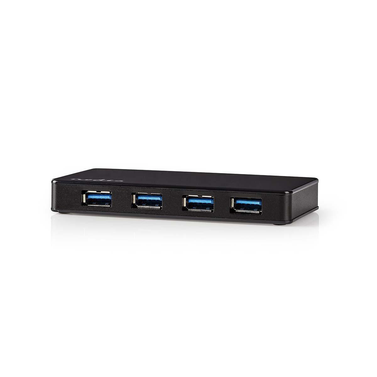 Nedis  Hub USB | USB A-Hane | 4x USB A femmina | 4 porte | USB 3.2 Gen 1 | Adattatore di alimentazione / alimentazione USB | 4x USB 