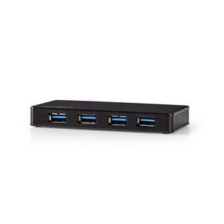 Nedis  USB-Hub | USB A-Hane | 4x USB A Female | 4-Port-Anschluss/-Anschlüsse | USB 3.2 Gen 1 | Netzteil / USB-Stromversorgung | 4x USB 